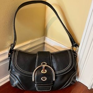 Coach black leather Soho shoulder bag
